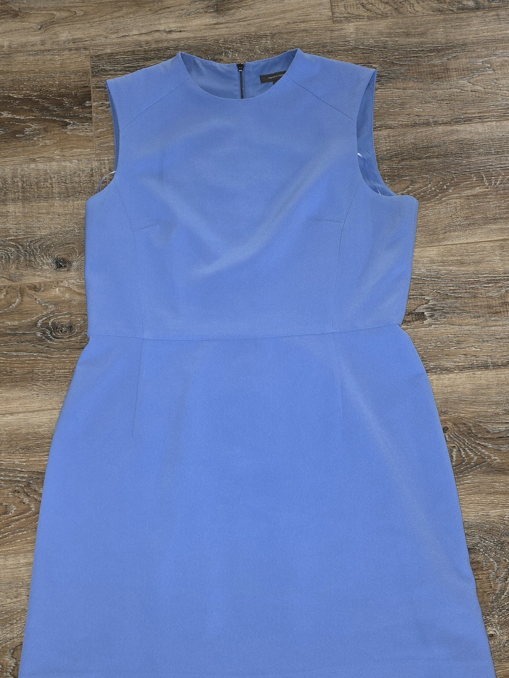 French Connection Whisper Sleeveless Periwinkle Blue Mini Dress High Neck 12